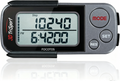 FOCOTOS 3DTriSport 3D Walking Pedometer with Clip & Strap, Accurate Step Counter with 30-Day Memory, Distance in Miles/KM with Large Display Perfect for Seniors & Beginners, eBook Included