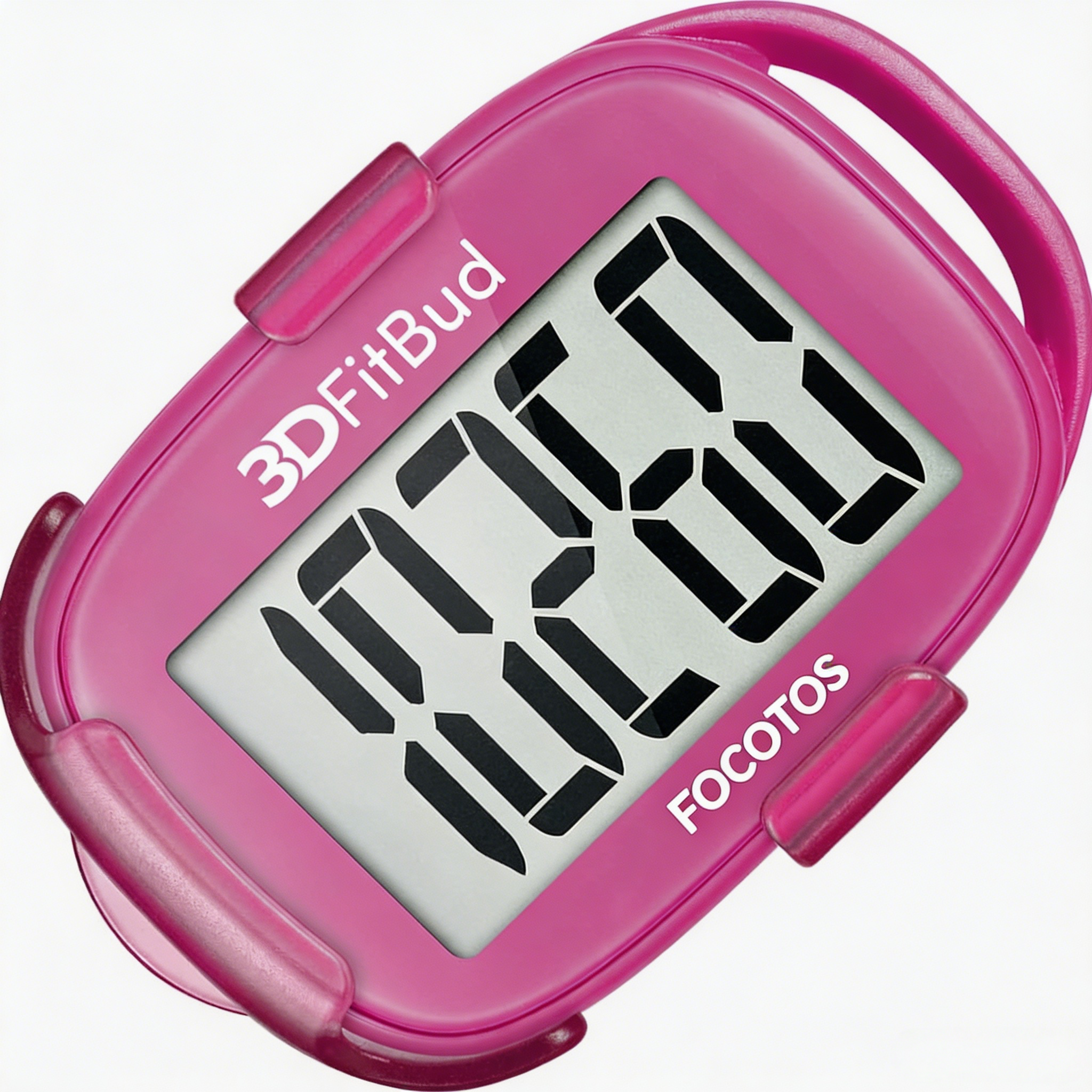 FOCOTOS 3DFitBud Simple Step Counter Walking 3D Pedometer with Clip, Lanyard Accurate Step Tracker Large Display, Easy to Use for Kids Men Women Adult Seniors Daily Step Tracking - A420S