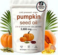 FOCOTOS Pumpkin Seed Oil Capsules, Pumpkin Seed Oil with Saw Palmetto- 3000mg -Cold Pressed - for Hair Growth- Non-GMO - 180 Softgels