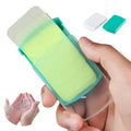 FOCOTOS 2 Boxs (100 Sheets) Hand Washing Soap Sheets for Outdoor Travel,Portable Camping Hand Soap,Hiking Washing Hand Bath Paper Soap for Travel,BBQ,Party,School,Girls