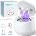 Antyman Dental Ultrasonic Retainer Cleaner Machine: 45kHz Dental Cleaning Pod with Digital Timer & 200ML, Cleaning for Dentures, Mouth Guards, Aligners, Night Guards, Braces, Toothbrush Heads & Jewelry, White