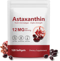 FOCOTOS Premium Astaxanthin 12mg, Natural Antioxidant Supplement for Eye, Joint, Skin Health,Microalgae Source, 4 Month Supply | Supports Internal Circulation, 120 Softgels