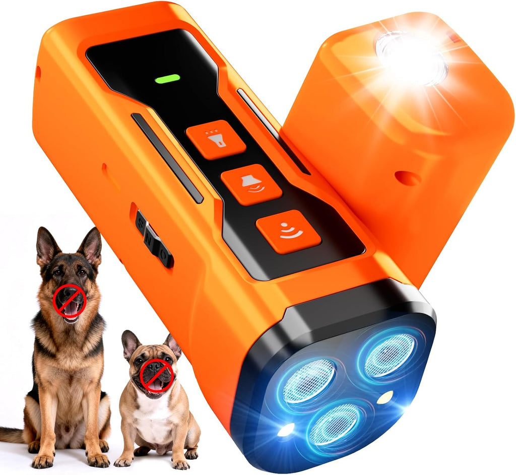 Antyman Dog Bark Deterrent Devices, 6 Modes 3X Ultrasonic Anti Barking Device for Dogs, 33 FT Range Barks No More Indoors Neighbor Outdoors with Flashlight,Dog Training Device