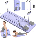 FOCOTOS Pilates Board - Pilates Reformer Set, Multi-Purpose Foldable Pilates Reformer Board for Home, 5 in 1 Pilates Sliding Board