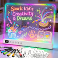 FOCOTOS Led Drawing Board with 13 Light Effects, 16" Rechargeable Glow Doodle LED Note Board with Colors, Neon Light Up Drawing Tablet Gifts for Kids for Easter Birthday Christmas Gift Ideas