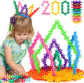Antyman 200PCS Building Blocks Kids STEM Toys, Educational Building Toys | Interlocking Plastic Connect Block Manipulatives for Preschool Kids Aged 3+, Creativity Kid Toy Classroom Kindergarten Toys
