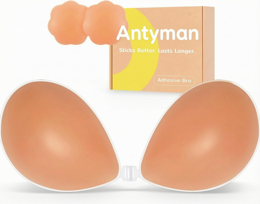 Antyman Sticky Bra Adhesive Strapless Ultra Invisible Push up Silicone Bra Multiple Colors Sizes Women's Exotic Bras