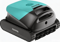(2026 Upgrade) FOCOTOS Sora 10 Cordless Pool Vacuum Robot for Inground & Above Ground Pools, 6800 GPH Suction, Floor/Wall/Waterline/Shallow Area Cleaning, Waterline Parking, Cyan Green