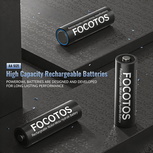 FOCOTOS AA Rechargeable Batteries 8 Pack, High Capacity 2800mAh 1200 Cycles 1.2V NiMH Rechargeable Battery AA
