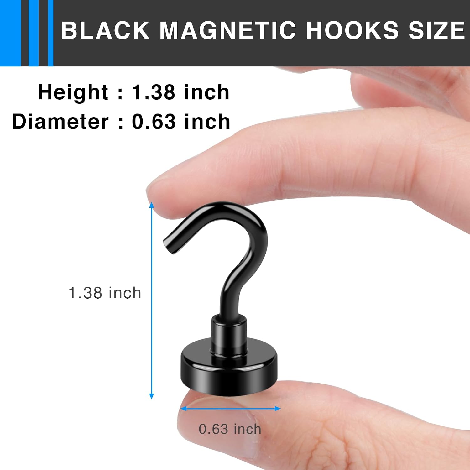 FOCOTOS Magnetic Hooks, 12 Pack 30lbs+ Magnet Hook 2026 Cruise Cabin Ship Essentials Heavy Duty Strong Magnets Refrigerator Fridge Hanging for Classroom Beach Vacation Kitchen Grills (Black)