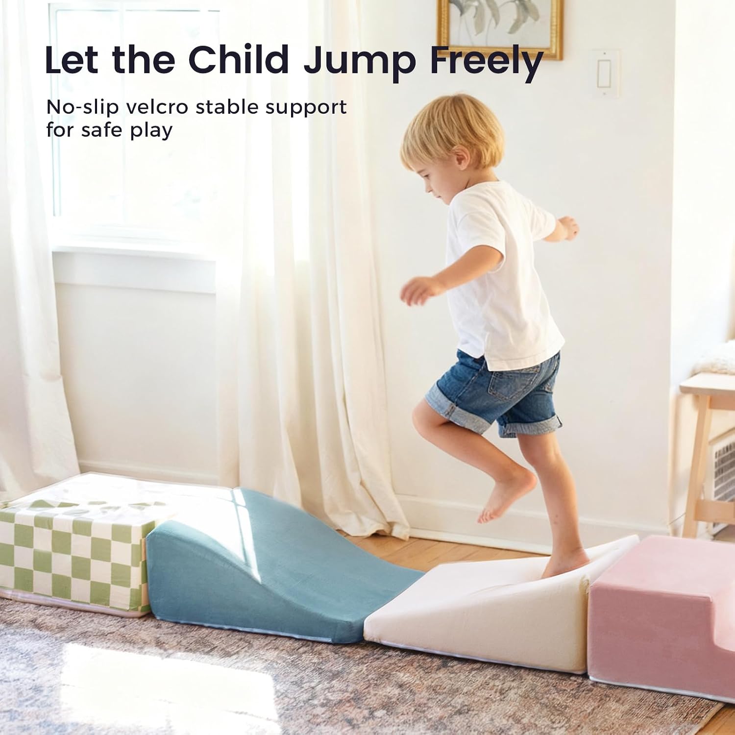 Antyman Soft Foam Climbing Blocks for Toddlers, 6-Piece Foam Blocks | Indoor Playground Baby Climbing Toys, Ideal Gift for Kids Activity Crawling and Sliding Foam Play Set (Morandi)