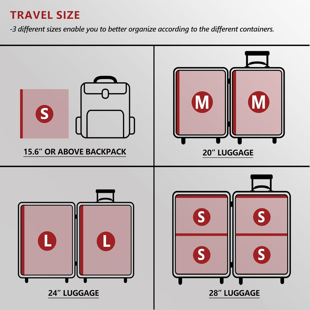 FOCOTOS Travel Vacuum Bags for Clothing with Rechargeable Electric Pump, Compression Packing Cubes Organizer Storage for Luggage Suitcase, Space Saver Seal Bags for Vacation Cruise, 18 Combo