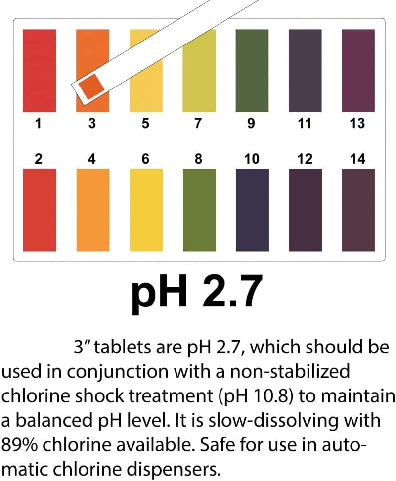 FOCOTOS Stabilized Chlorine Tablets for Swimming Pools | Easy to Use | for Above Ground or Inground Pool | Individually Wrapped Chlorinating Tabs | Slow Dissolving | 50 lbs