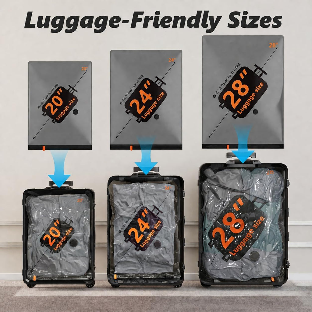 FOCOTOS Travel Vacuum Bags with Cordless Electric Pump, 12 Combo Compression Packing Cubes for Clothing Clothes, Luggage Suitcase Organizer, Space Saver Vacation Cruise Travel Essentials