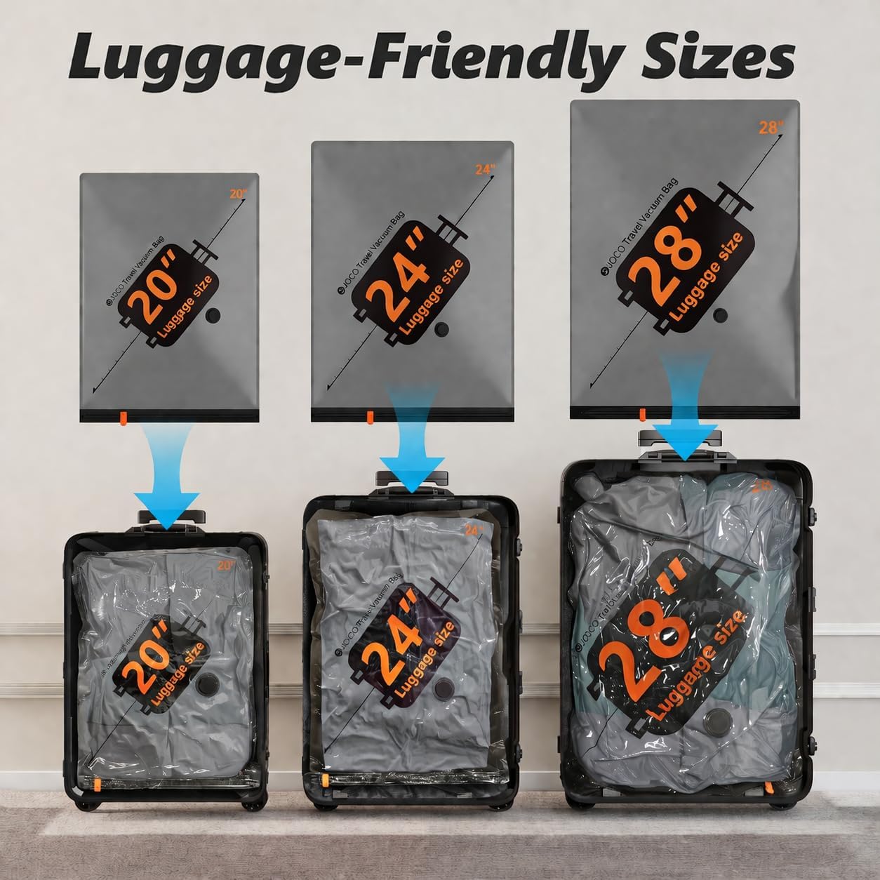 FOCOTOS Travel Vacuum Bags with Cordless Electric Pump, 12 Combo Compression Packing Cubes for Clothing Clothes, Luggage Suitcase Organizer, Space Saver Vacation Cruise Travel Essentials