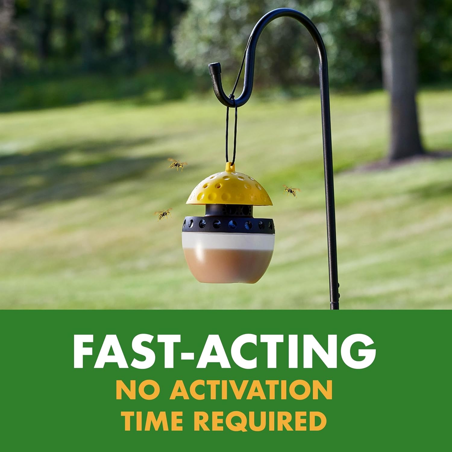 Antyman Wasp, Hornet & Yellowjacket Trap, 1 Count | Quick-Drown Formula, Food-Based Lure Lasts Up To 30 Days, Fast Acting With Quick & Easy Setup, Lure Refill Sold Seperately
