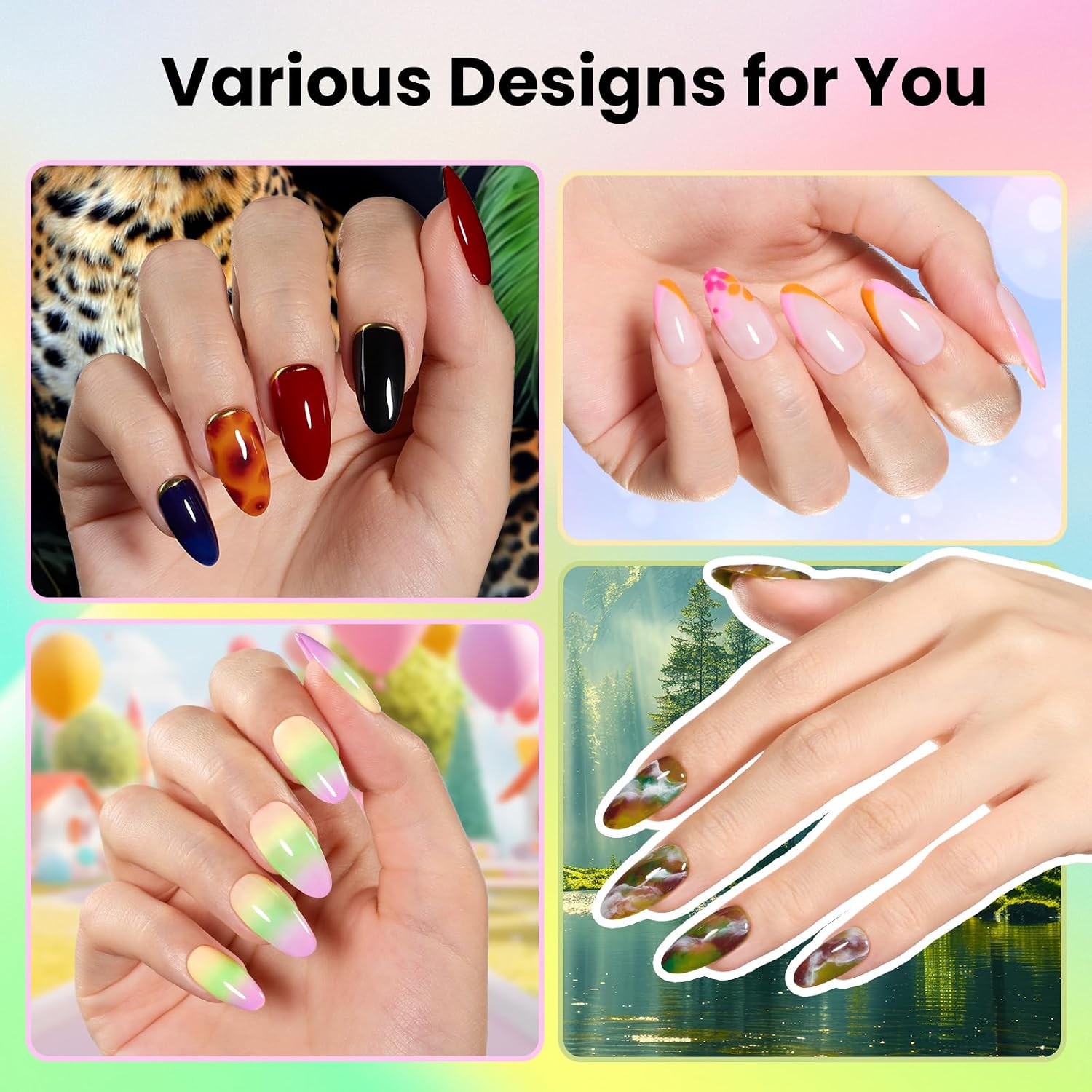 Antyman Beetles Gel Nail Polish Kit with U V Light - 80Pcs 55 Colors Gel Nail Kit | Color Enchantment with Everything Base Top Coat Beginner Starter at Home Nails Kit Manicure DIY Salon Tools Gifts for Women