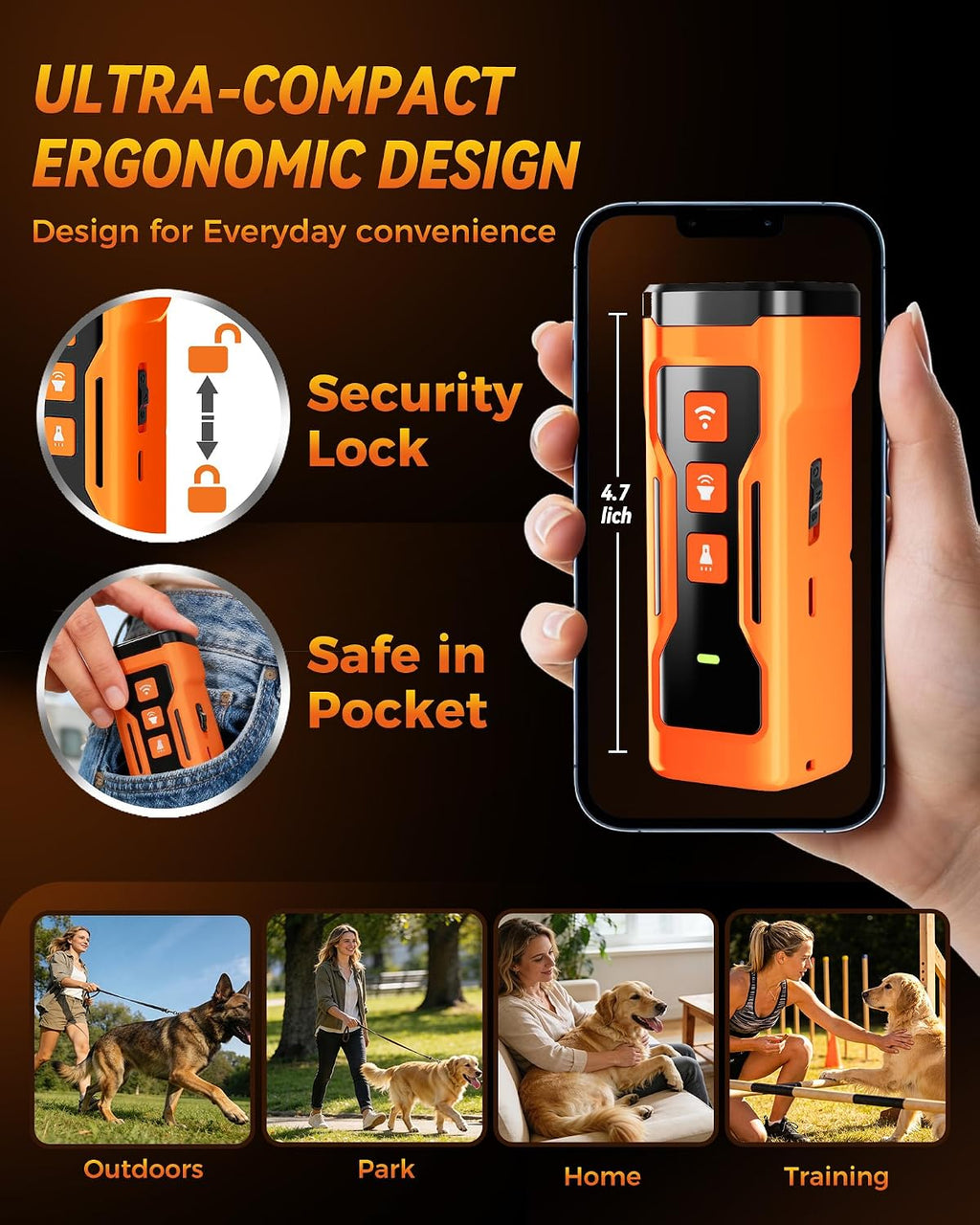 Antyman Dog Bark Deterrent Devices, 3X Ultrasonic Anti Barking Device for Dogs, | 6 Modes Stop Neighbors Dog Barks No More Bark Control, Indoors Outdoors with Flashlight, Safe & Humane Training Tool