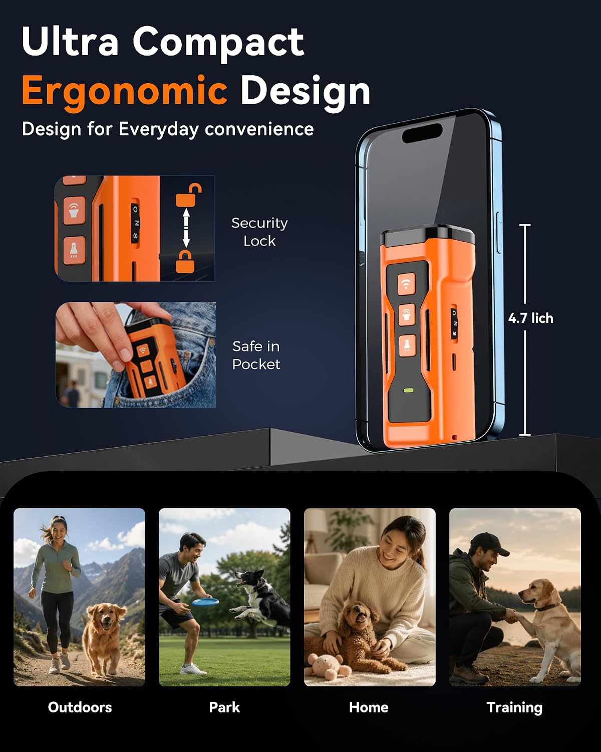 Antyman Dog Bark Deterrent Devices, 3X Ultrasonic Anti Barking Device for Dogs | 6 Modes Stop Neighbors Dog Barks No More Bark Control Indoors Outdoors Safe & Humane Behavior Correct Training Tool