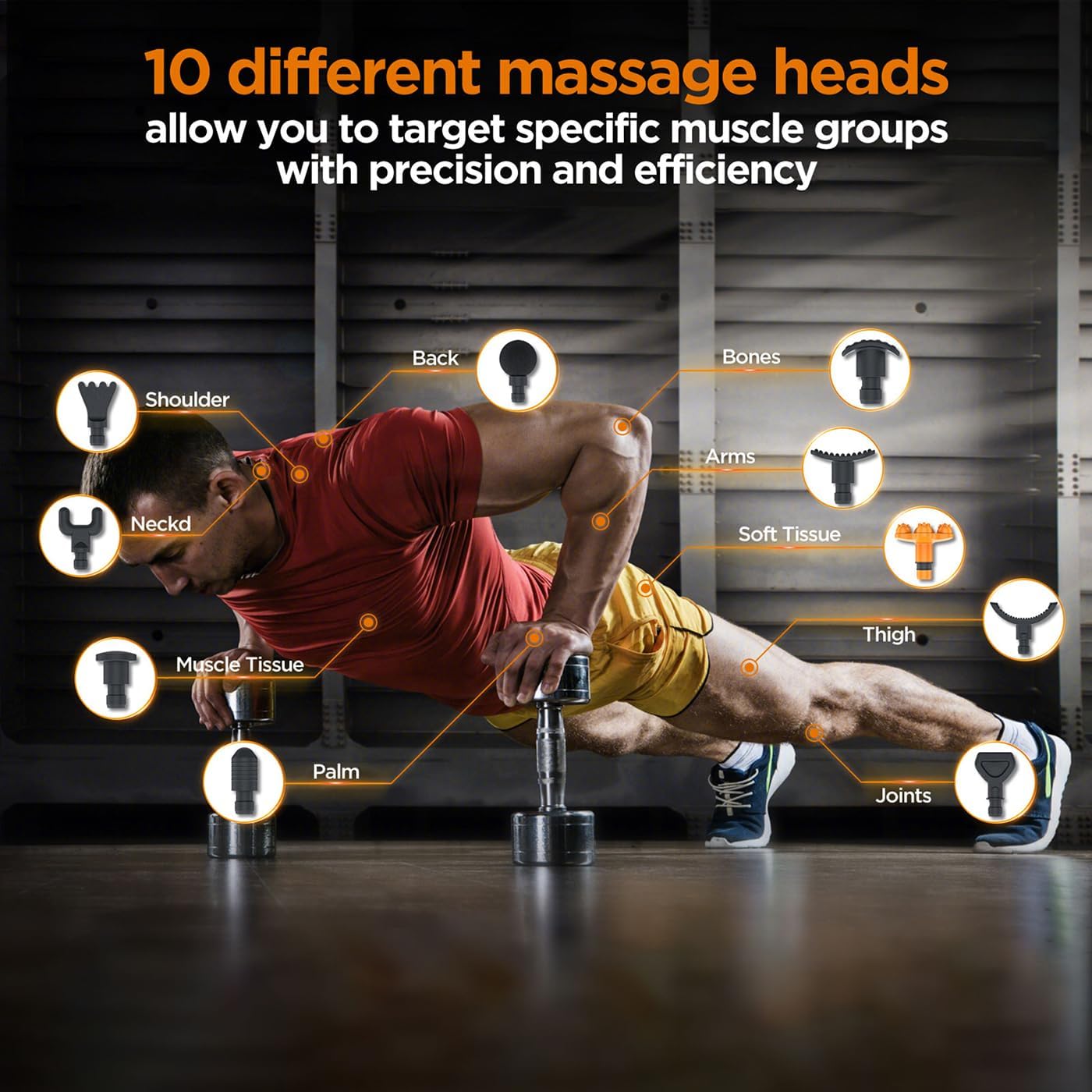 Antyman Massage Gun Deep Tissue, Portable Muscle Massage Device with 10 Massage Heads, 2026 Upgraded 30 Speeds Massager with LCD Touch Screen for Body Back Shoulder Muscle Relaxation