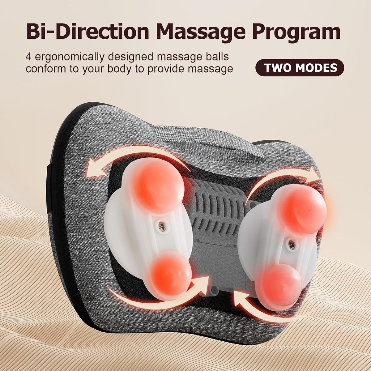 Antyman Shiatsu Back Massager with Heat, Deep Tissue for Pain Relief | Electric 3D Kneading Massage Pillow for Neck, Shoulder, Back, Christmas for Men Women Dad Wife Mom Gifts (NOT Cordless)