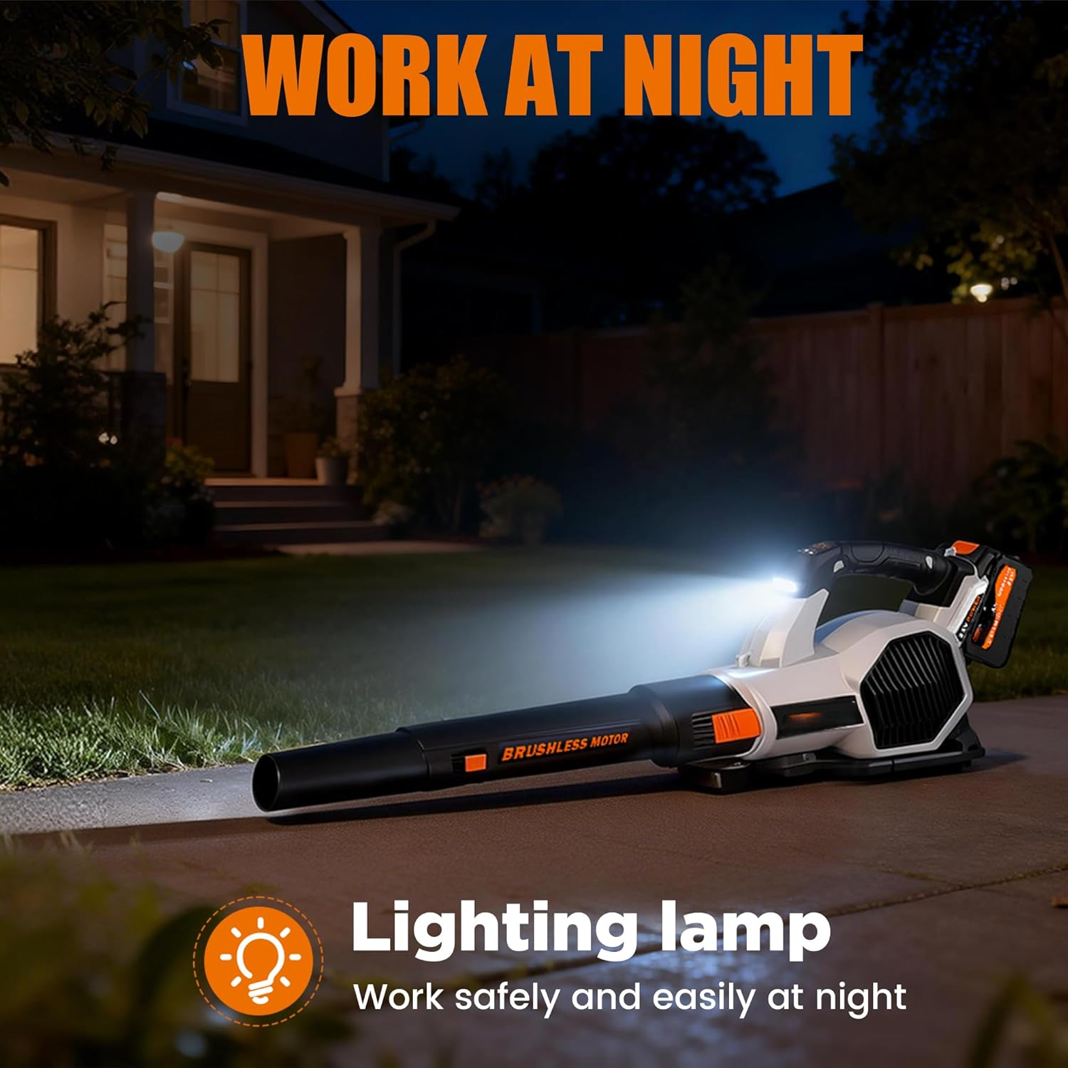 FOCOTOS Leaf Blower Cordless, 765CFM Electric Leaf Blowers with 2 x 7.8Ah Batteries and Dual Rapid Charger, 3- Speed & Turbo Mode, with LED lighting, 1 x Shoulder Strap, Blowers for Lawn Care - SL9501