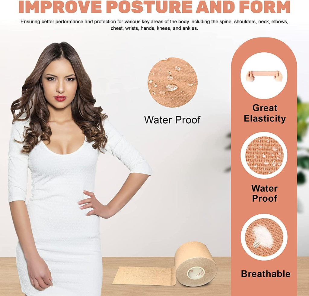 Antyman Boob Tape - Strapless, Large Breasts, 2 Pcs Nipple Covers, Longer Tape Rolls