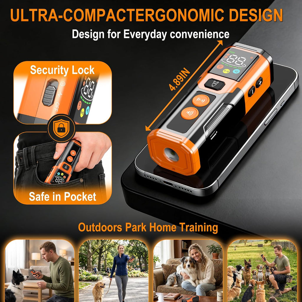 Antyman Dog Bark Deterrent Device, 3X Ultrasonic Anti Barking Device for Dogs with 6 Modes & 5 Adjustable, Portable Dog Barking Silencer & Bark Stopper, Dog Whistle to Stop Barking Indoor Outdoor Up to 65 FT