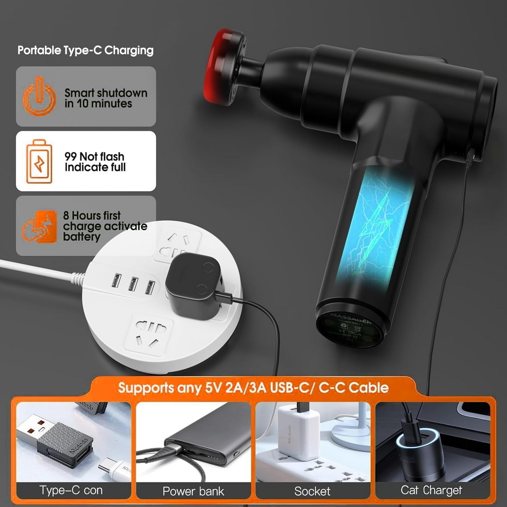 Antyman Massage Gun with Heat, Massager Deep Tissue Heat Muscle Massager Gun, Powerful Massage Gun for Home Office Workout Muscle Pain Relief with Suitcase Birthday Gift Ideas for Mom Dad Men Women