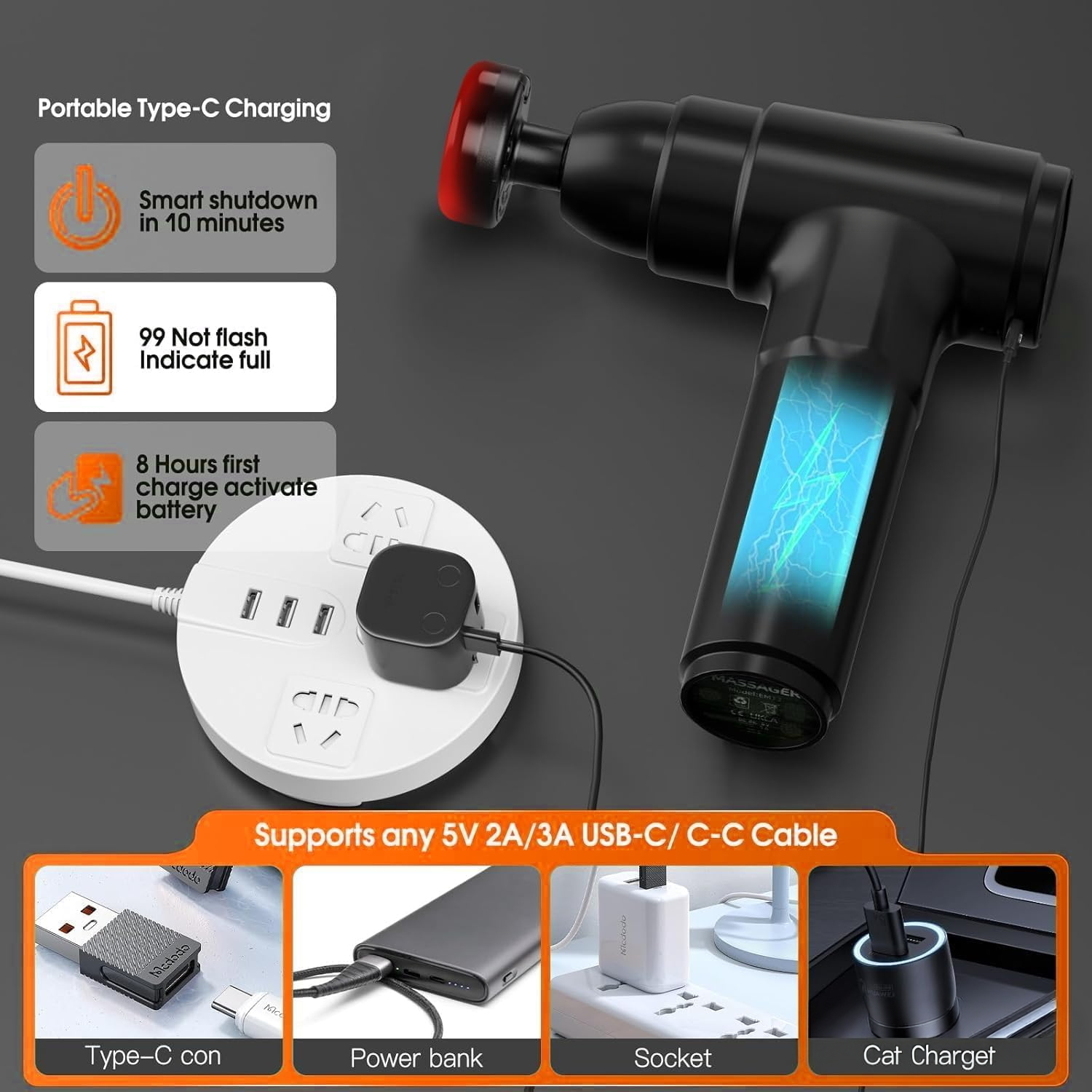 Antyman Massage Gun with Heat, Massager Deep Tissue Heat Muscle Massager Gun, Powerful Massage Gun for Home Office Workout Muscle Pain Relief with Suitcase Birthday Gift Ideas for Mom Dad Men Women