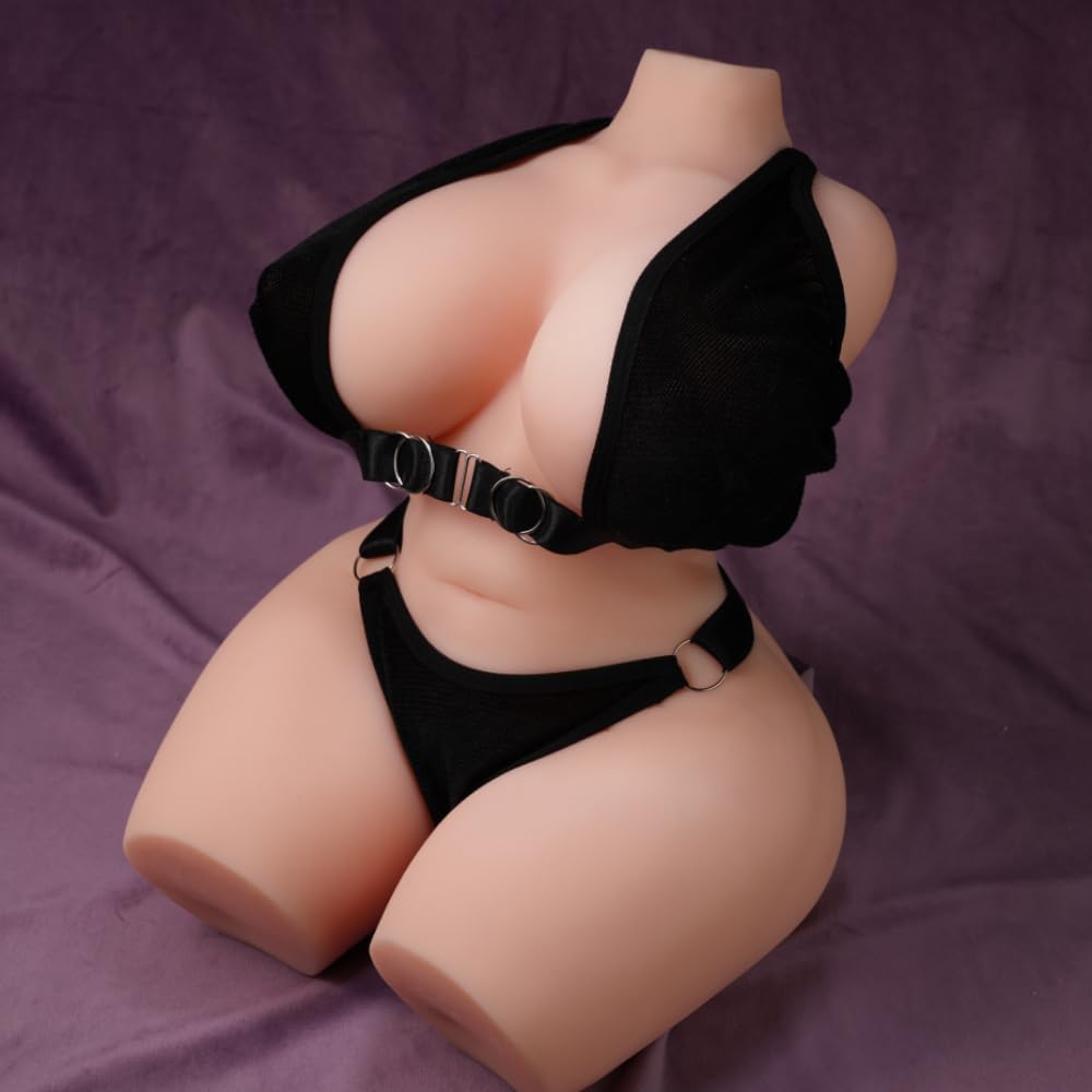 Antyman Life Size Sex Doll Male Masturbator - 17.6LB Realistic Torso Sex Dolls 2:1 Hip-to-Waist Ratio Big Boobs & Soft Ass, Pocket Pussy Built-in Adjustable Skeleton Sex Toy for Men Masturbation