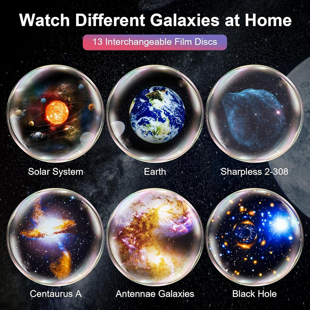 FOCOTOS Planetarium Projector Pro for Bedroom, 13 in 1 Star Projector Galaxy Light, Ceiling Night Light Milky Way Mood Lighting with Timer, LED Space Galaxy Lamp Bedroom Room Decor for Adults Kids - White