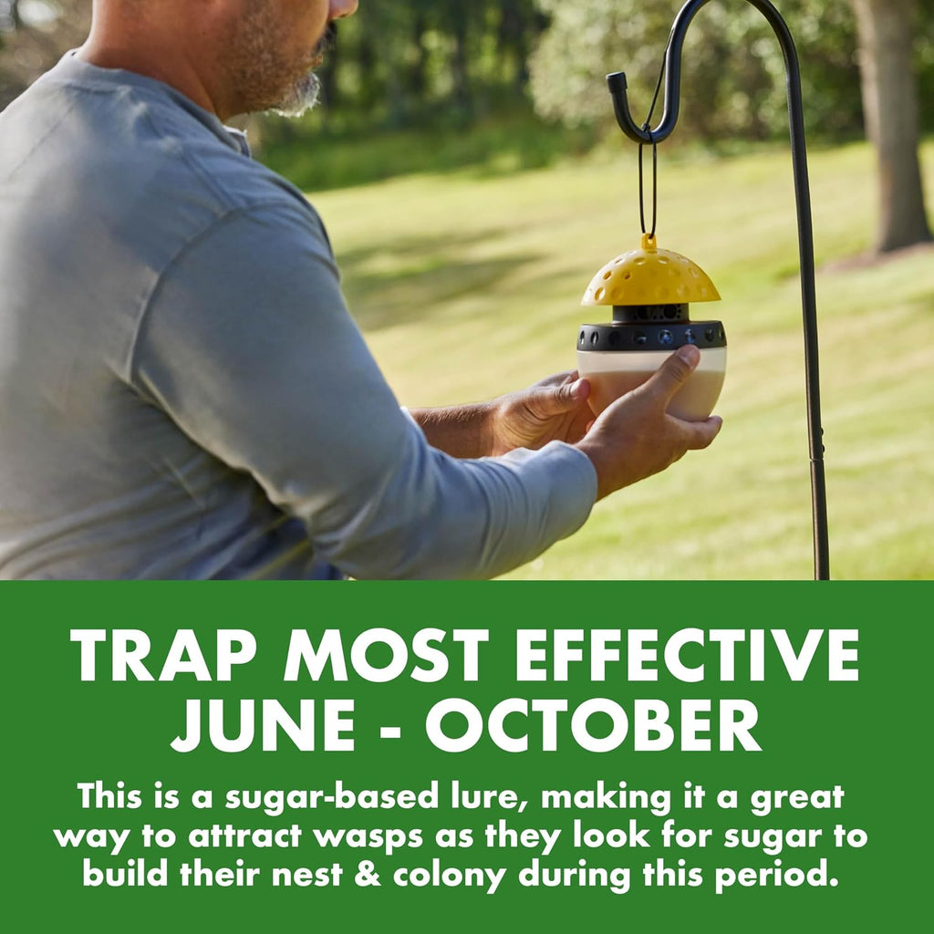 Antyman Wasp, Hornet & Yellowjacket Trap, 1 Count | Quick-Drown Formula, Food-Based Lure Lasts Up To 30 Days, Fast Acting With Quick & Easy Setup, Lure Refill Sold Seperately